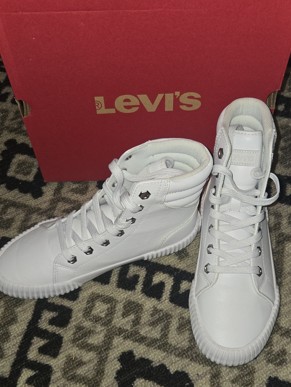 Levi's Men's White High-Top Lace-Up Sneakers